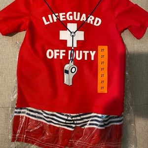 Carter’s Swim Set 3 Piece Toddler Boy 2T Lifeguard